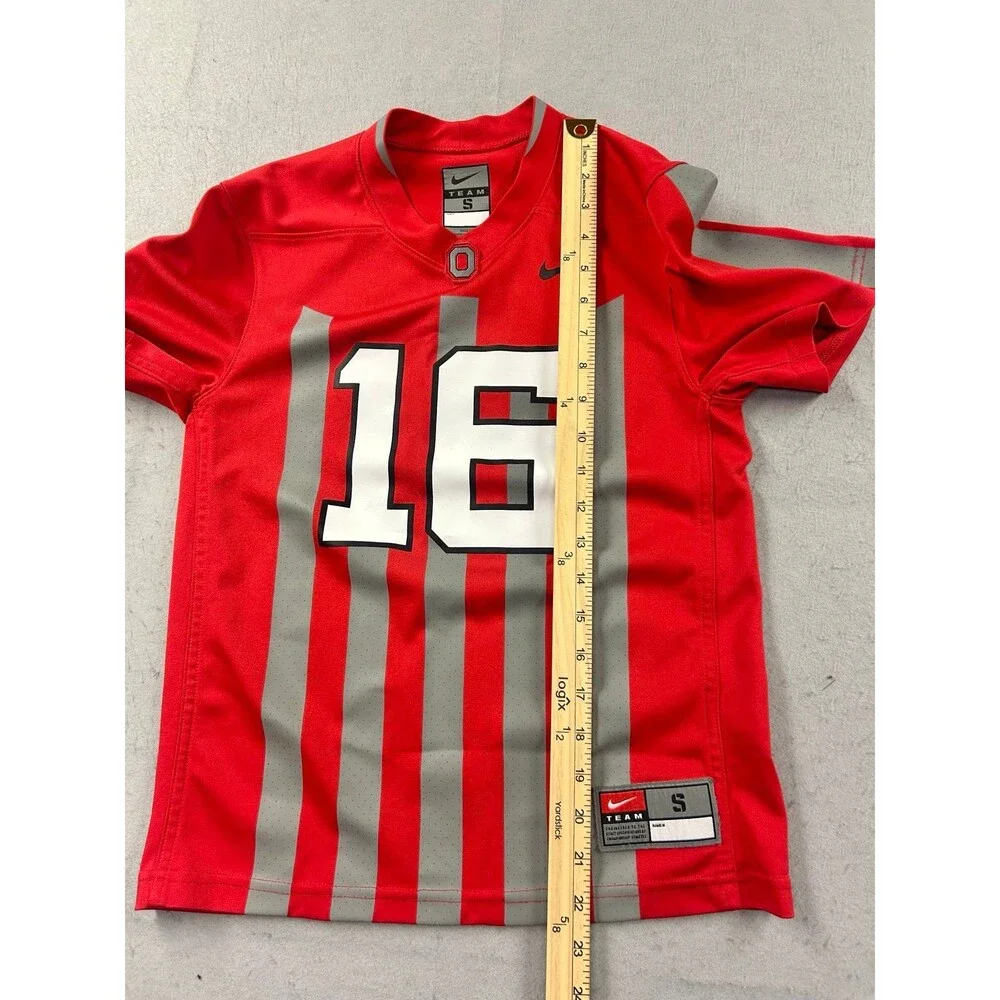 Kids Ohio State Buckeyes Nike #16 (JT Barrett) 1916 Throwback Football Jersey